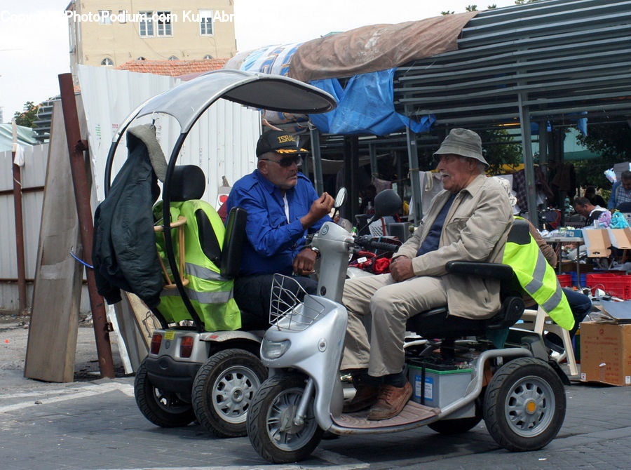 People, Person, Human, Buggy, Golf Cart, Vehicle, Segway