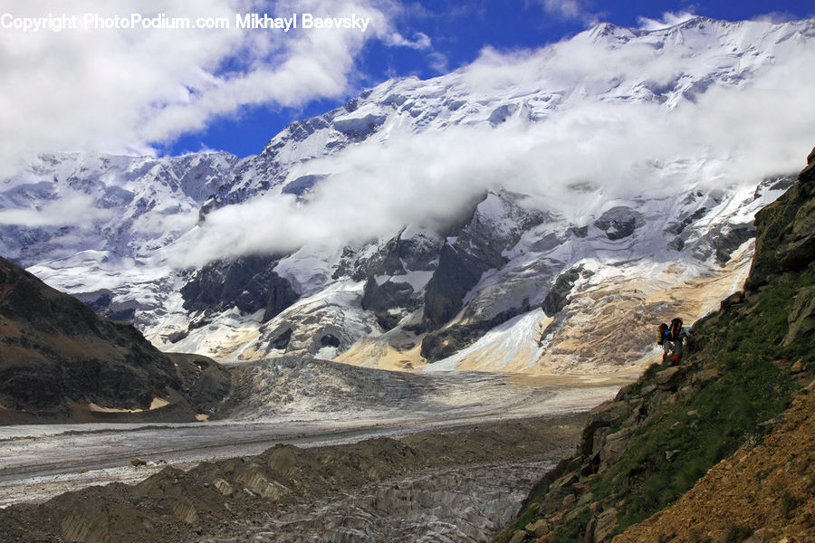 Arctic, Glacier, Ice, Mountain, Outdoors, Snow, Mountain Range