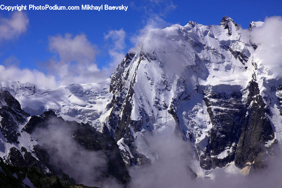 Alps, Crest, Mountain, Peak, Arctic, Glacier, Ice