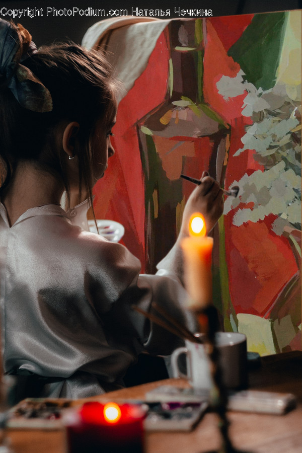 Person, Human, Art, Painting, Hair