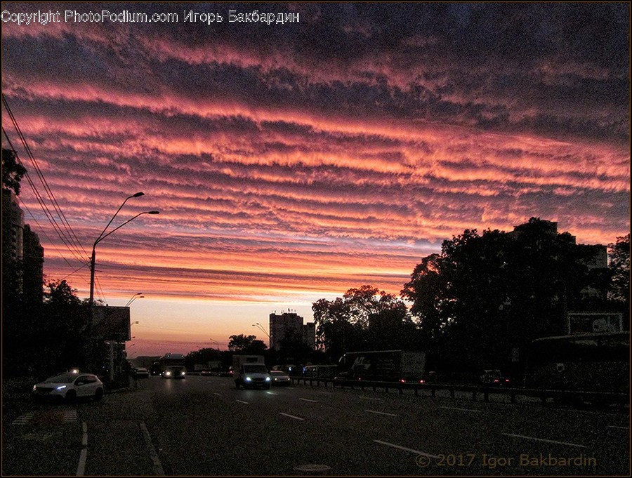 Nature, Outdoors, Dusk, Dawn, Red Sky