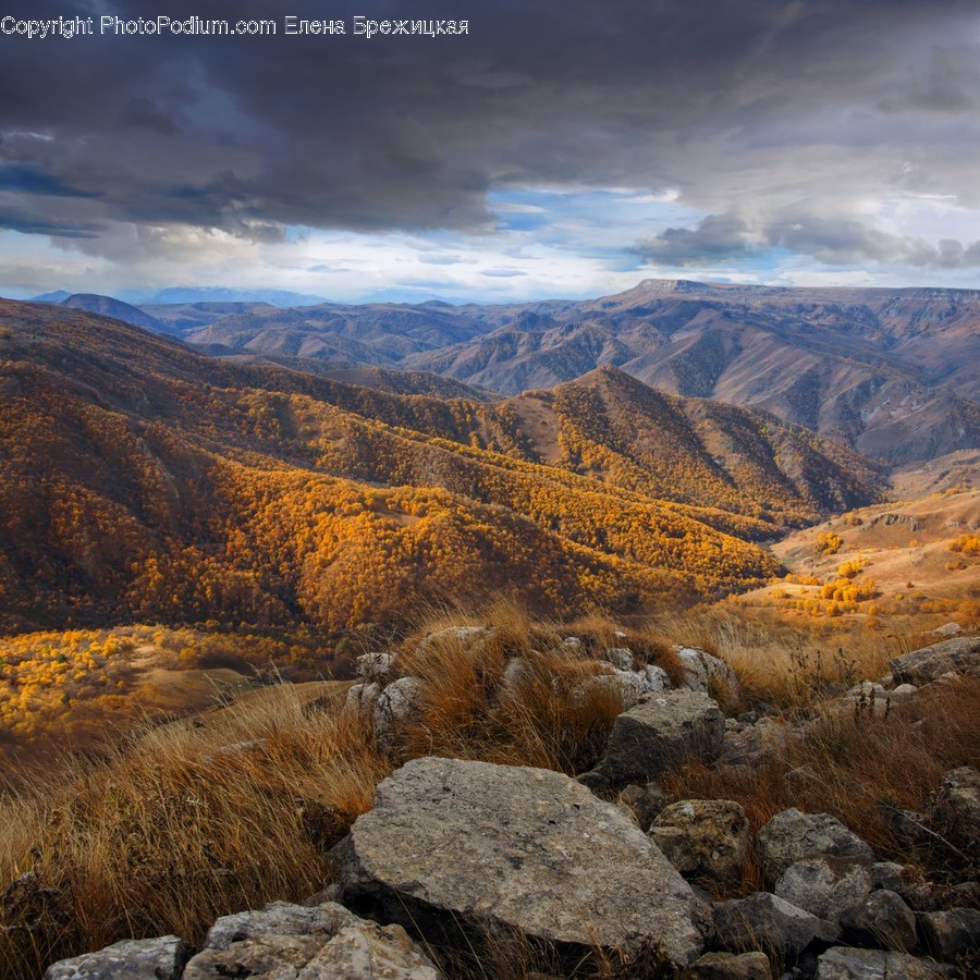 Nature, Outdoors, Mountain, Rubble, Plateau