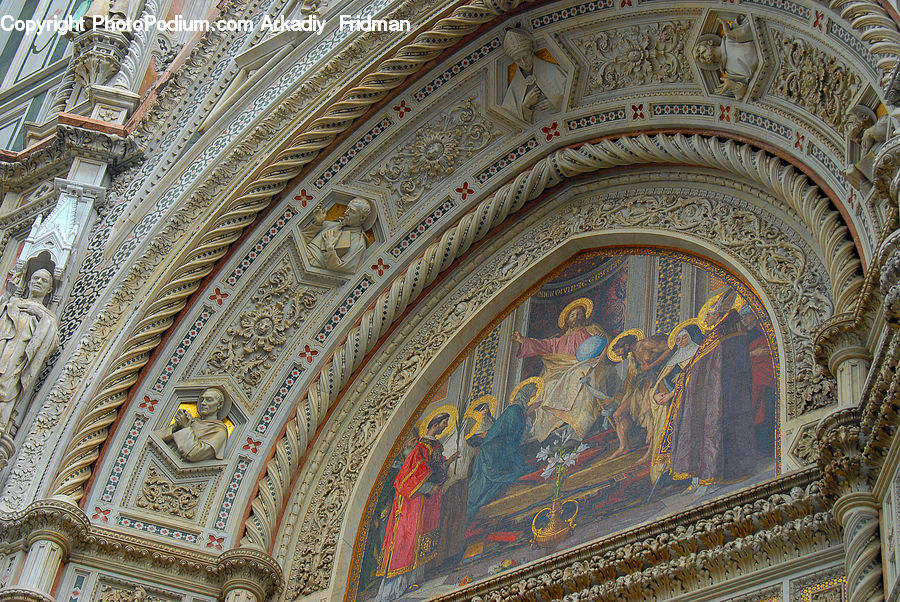Art, Carpet, Tapestry, Balcony, Building, Architecture, Dome