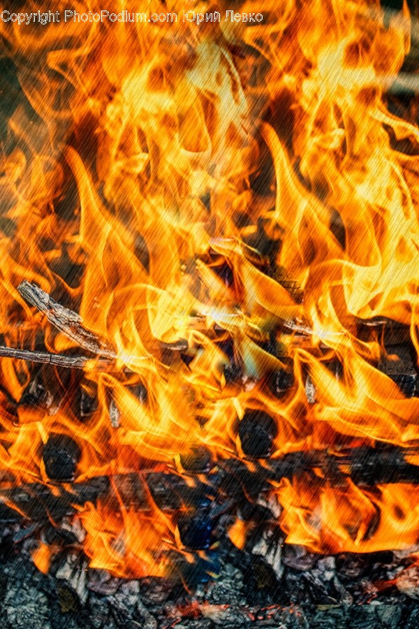 Fire, Bonfire, Flame