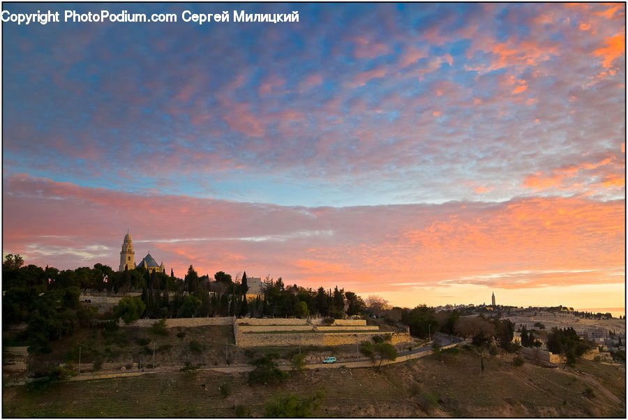 Dawn, Dusk, Red Sky, Sky, Sunrise, Sunset, Landscape