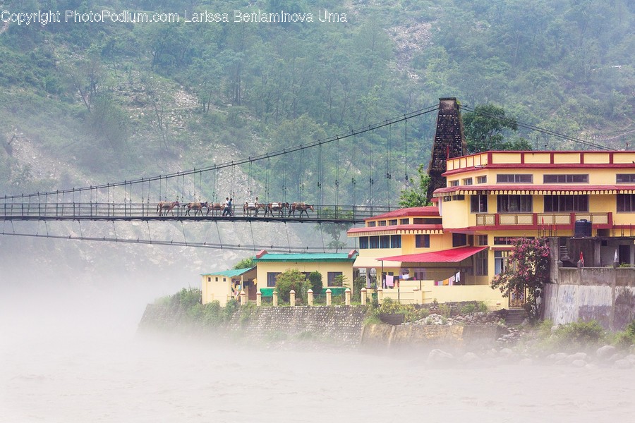 Building, Nature, Human, Person, Bridge