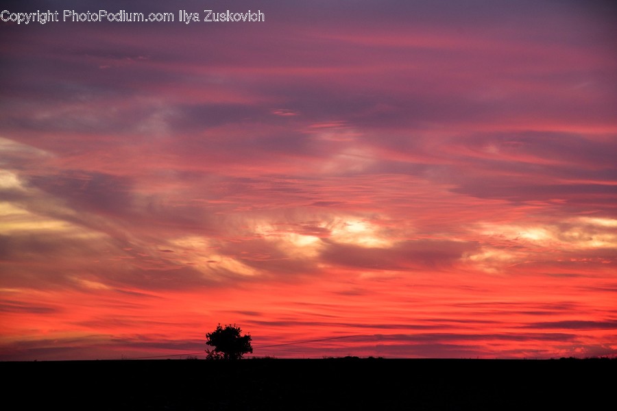 Nature, Outdoors, Sky, Sunset, Red Sky