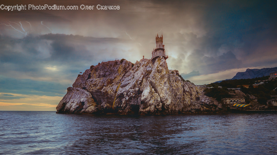 Architecture, Building, Tower, Promontory, Nature