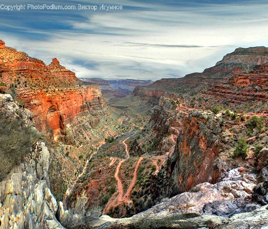 Mountain, Nature, Outdoors, Valley, Canyon