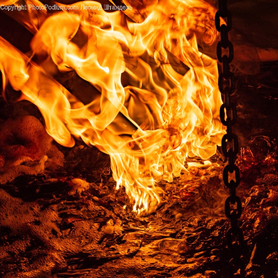 Fire, Bonfire, Flame, Outdoors, Mountain