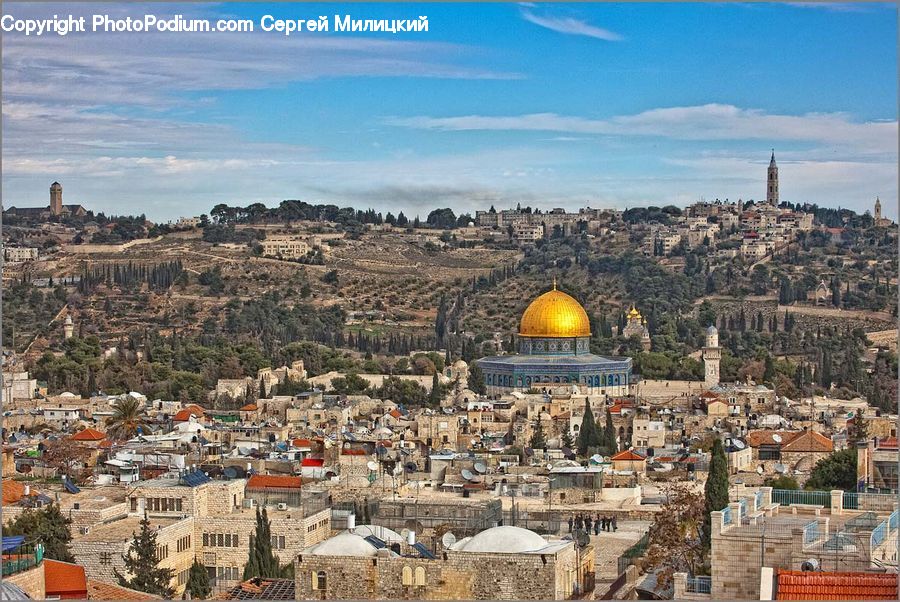 Roof, Building, Downtown, Town, City, Architecture, Dome