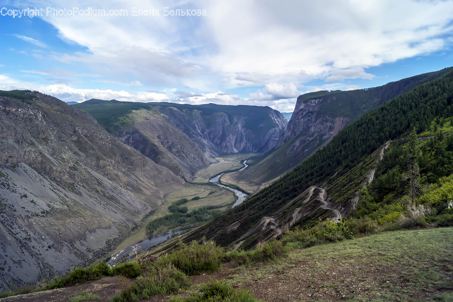 Nature, Mountain, Outdoors, Valley, Slope