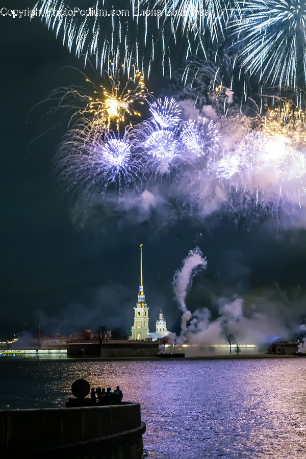 Nature, Outdoors, Person, Human, Fireworks