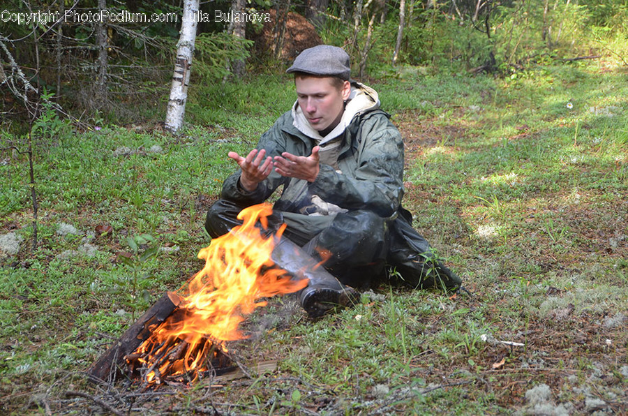 Human, Person, Fire, Flame, Bonfire