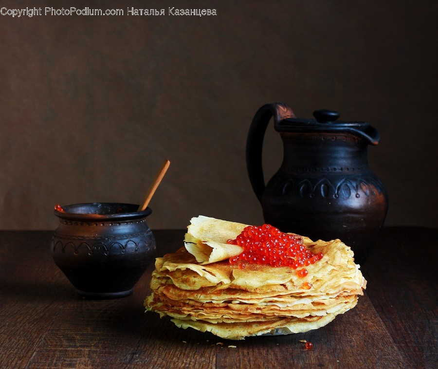 Bread, Food, Pancake, Pottery, Plant