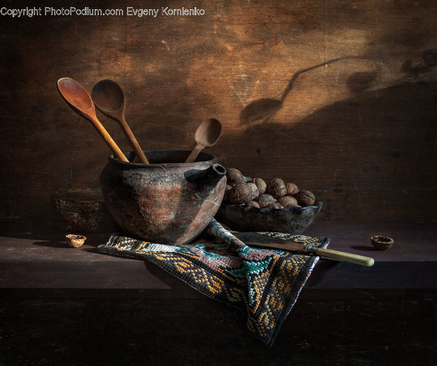 Cutlery, Spoon, Wooden Spoon, Plant, Art
