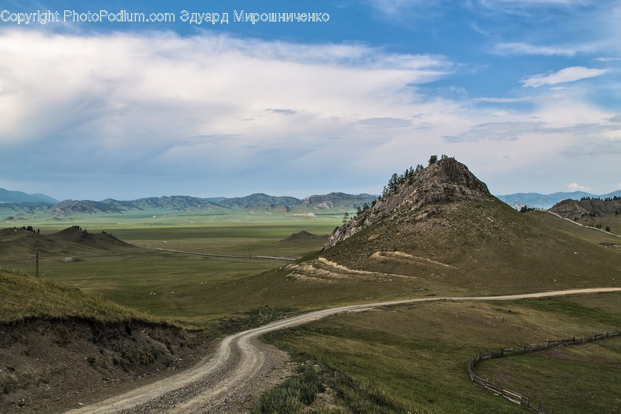 Nature, Outdoors, Countryside, Hill, Dirt Road