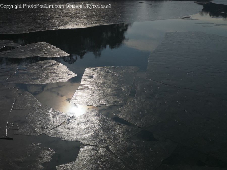 Puddle, Light, Flare, Sunlight