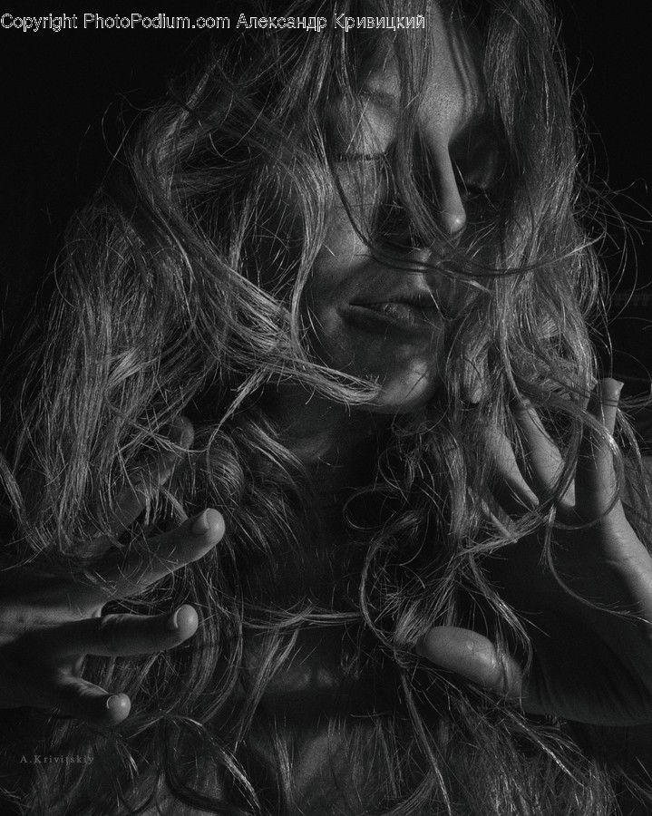 Person, Human, Face, Finger, Hair