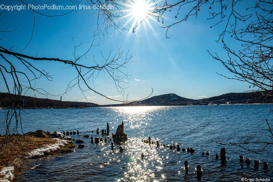 Flare, Light, Sunlight, Water, Outdoors