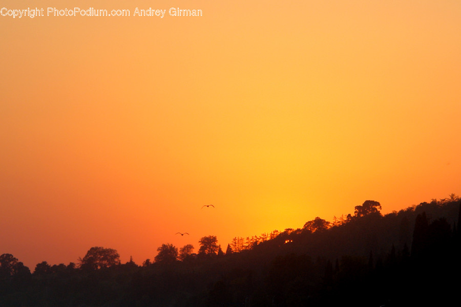 Nature, Outdoors, Dusk, Sunset, Red Sky