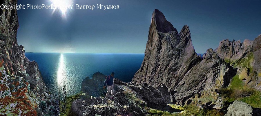 Person, Human, Nature, Outdoors, Cliff