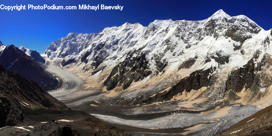 Arctic, Glacier, Ice, Mountain, Outdoors, Snow, Crest