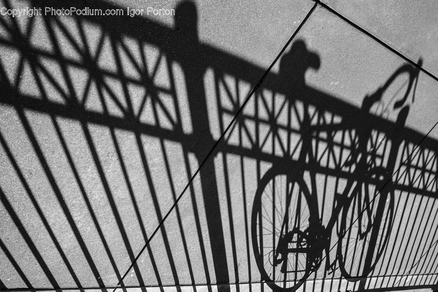 Railing, Banister, Handrail, Silhouette, Spoke