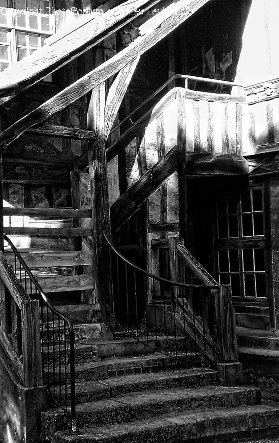 Handrail, Banister, Railing, Staircase, Brick