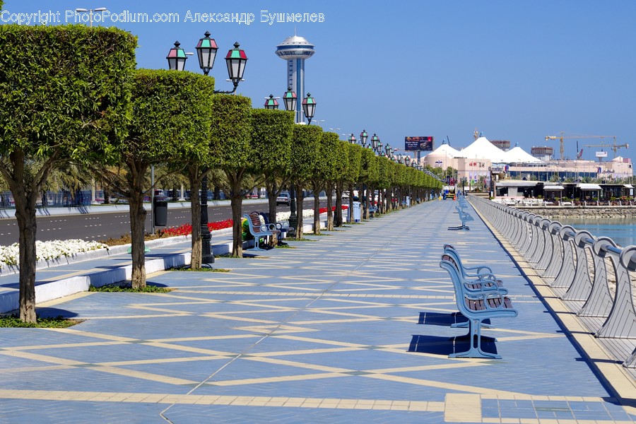 Path, Human, Pedestrian, Person, Bench