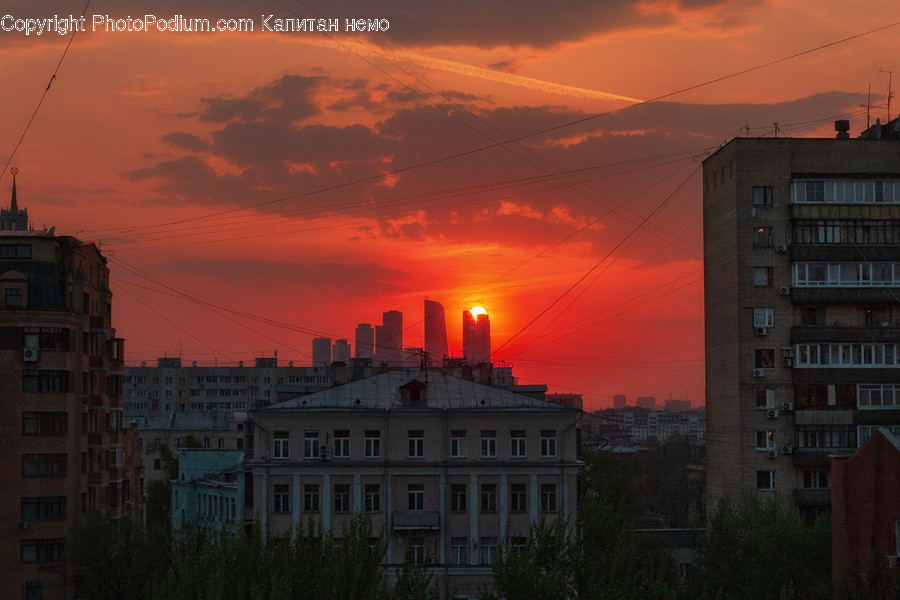 Nature, Outdoors, Dawn, Red Sky, Sunset