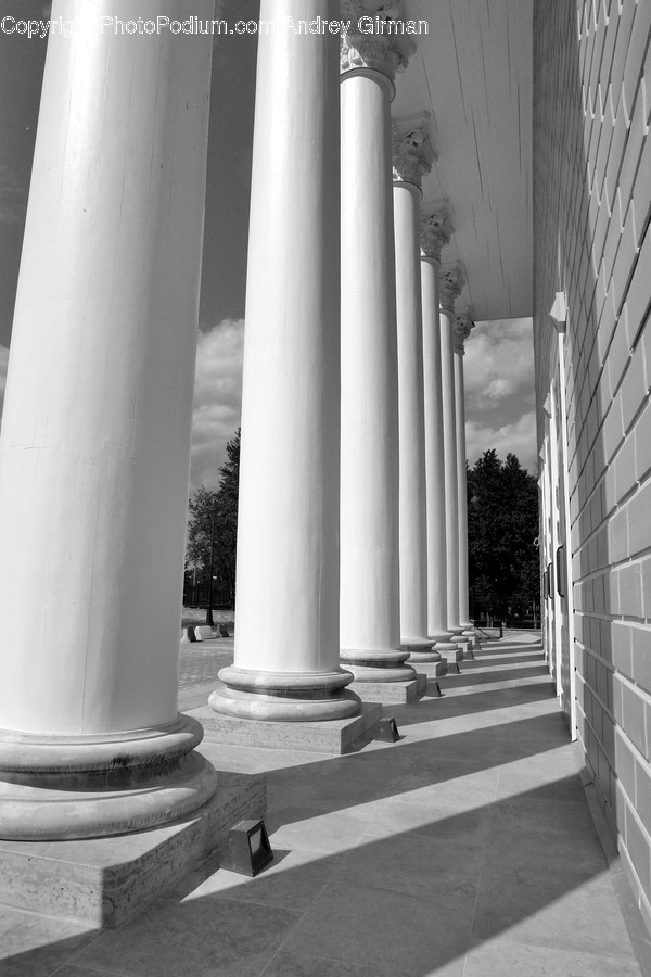 Architecture, Building, Corridor, Flooring, Pillar