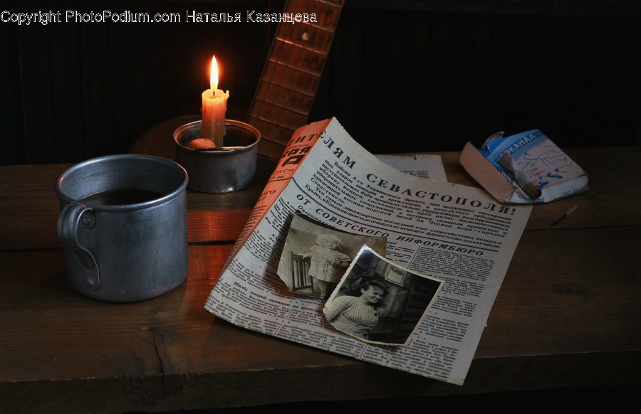 Book, Candle, Coffee Cup, Cup, Text