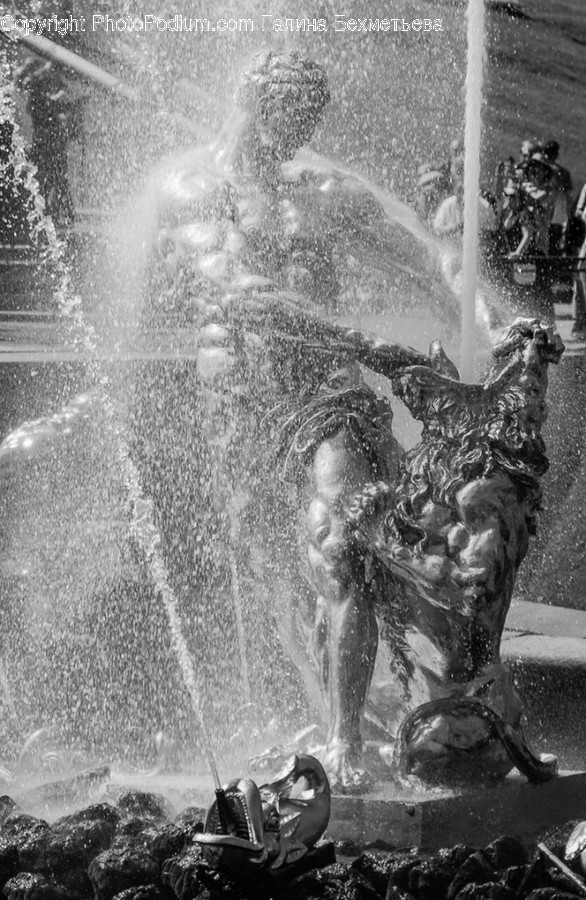 Water, Lighting, Fountain, Machine, Person