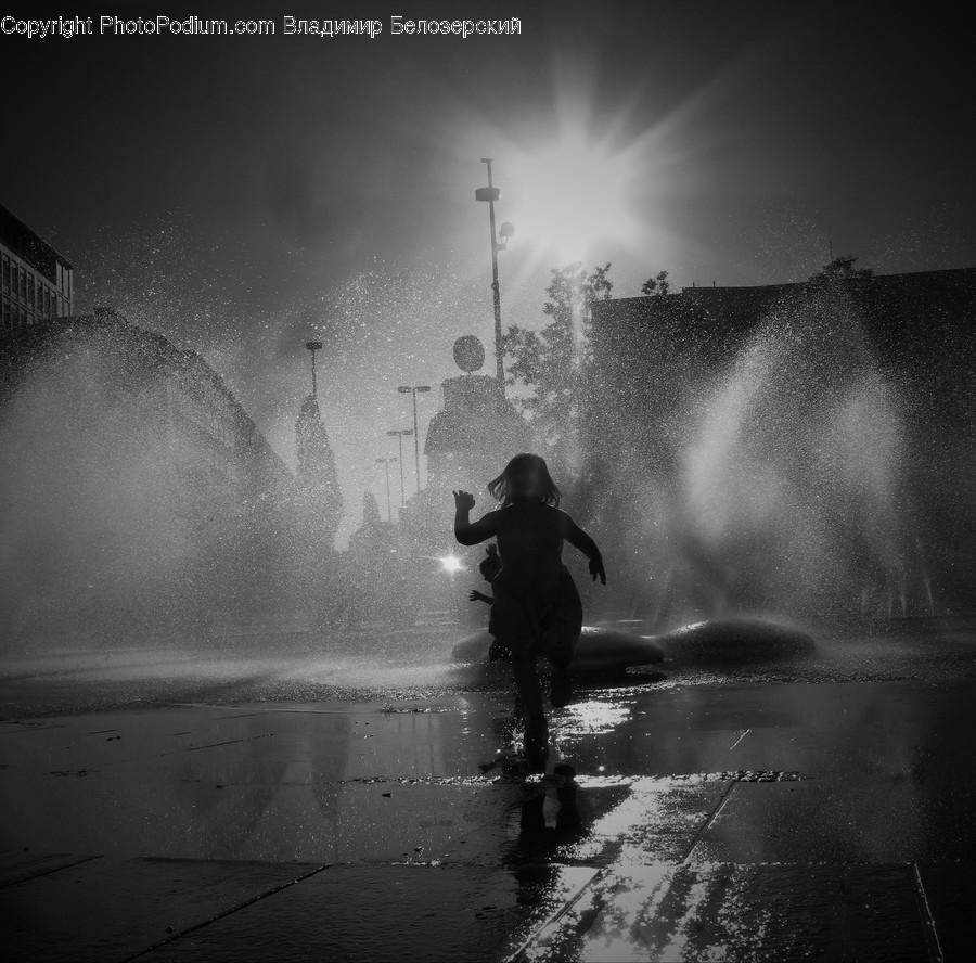 Water, Person, Human, Fountain, Sunlight