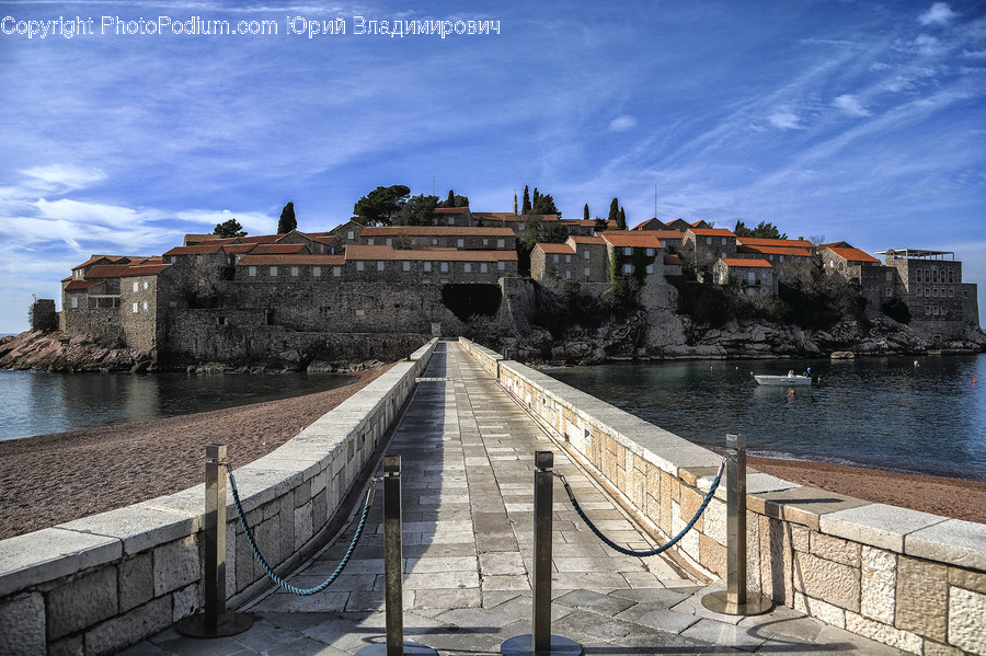 Bridge, Building, Architecture, Castle, Water