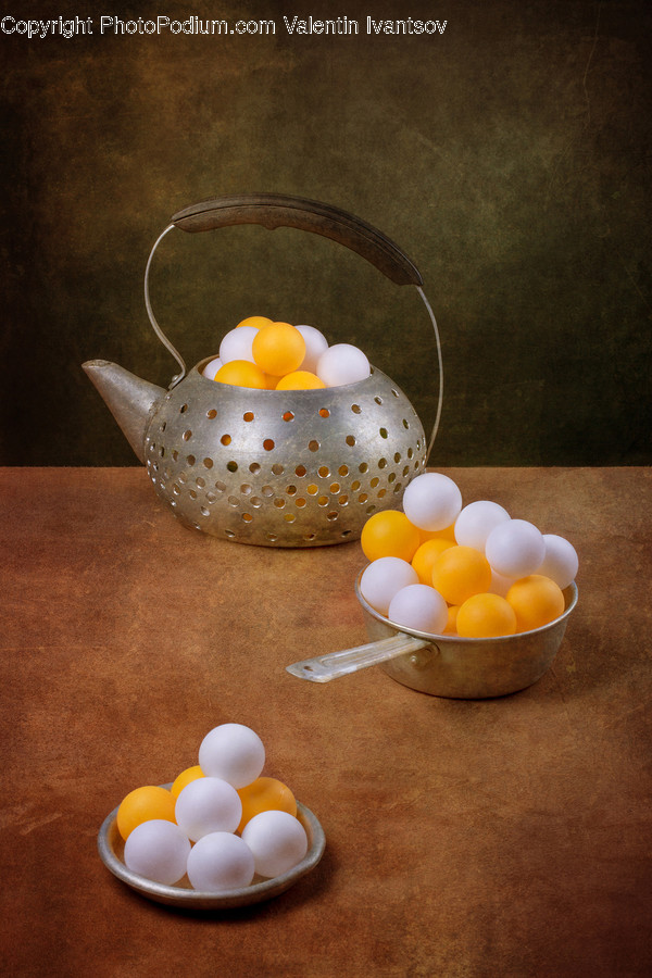 Pottery, Sphere, Food, Egg, Wood