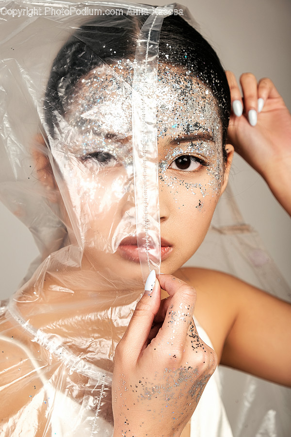 Face, Human, Person, Finger, Plastic Wrap