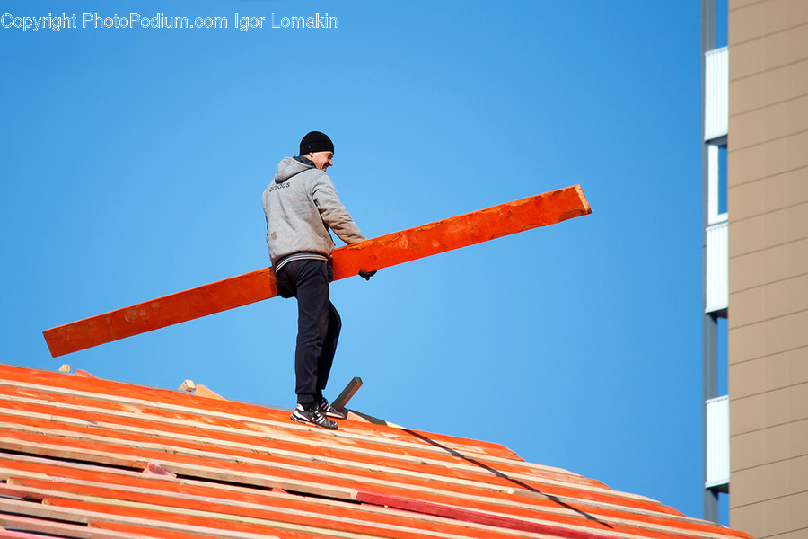 Person, Human, Roof, Apparel, Clothing