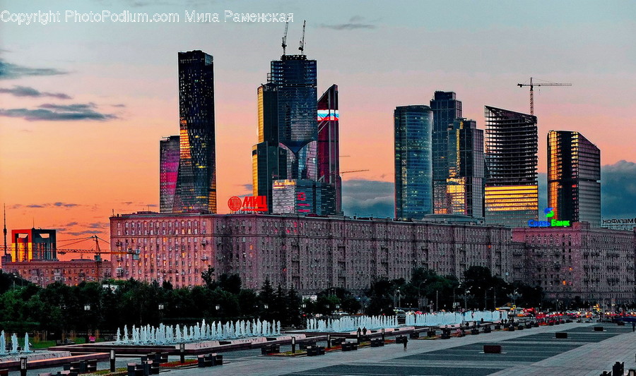 City, Urban, Town, Building, Downtown