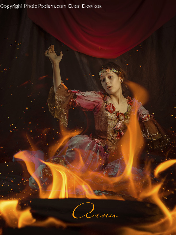 Leisure Activities, Dance Pose, Person, Human, Fire