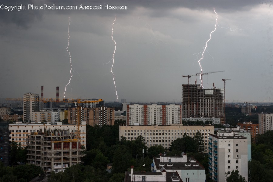 Nature, Weather, Outdoors, Storm, Lightning