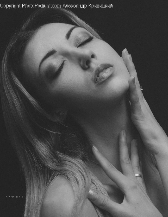 Human, Person, Face, Female, Finger