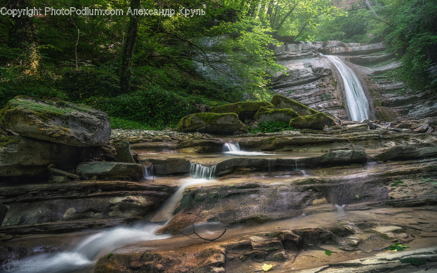 Water, Outdoors, Nature, River, Waterfall