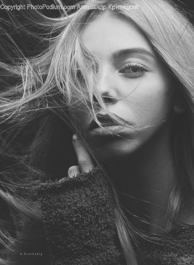Person, Face, Human, Female, Finger