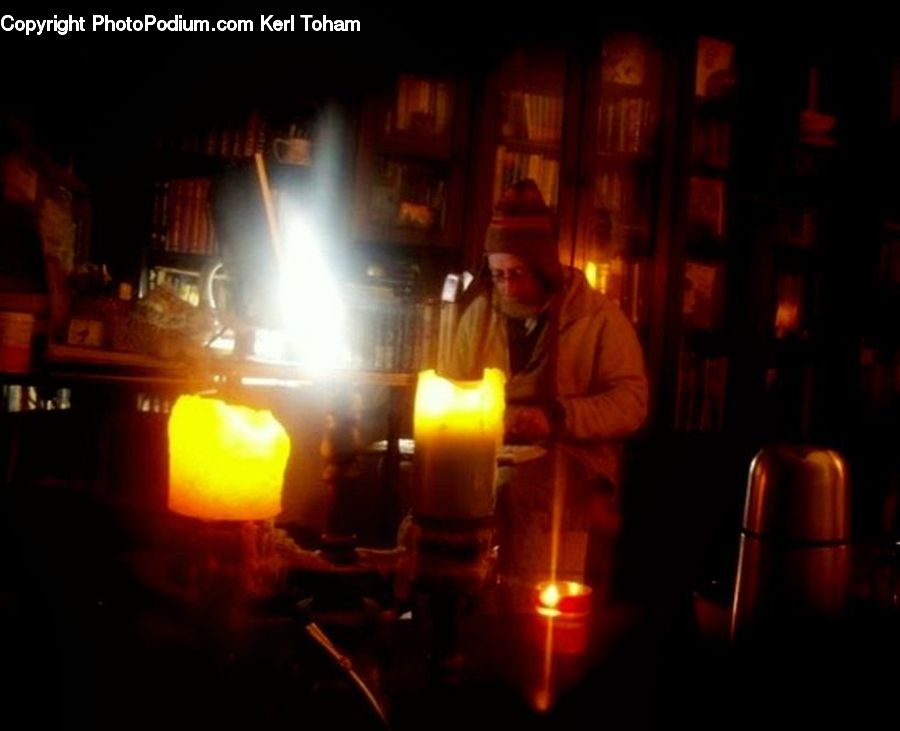 Vigil, Candle, Bar Counter, Pub, Night, Outdoors, Cosmetics
