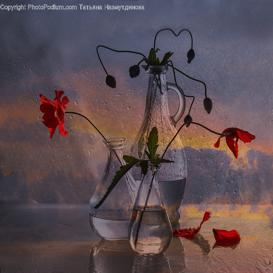 Ikebana, Vase, Flower Arrangement, Pottery, Ornament