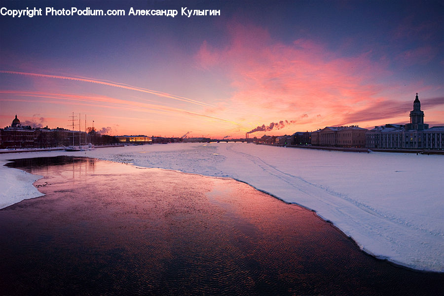 Dawn, Dusk, Red Sky, Sky, Sunrise, Sunset, Beach