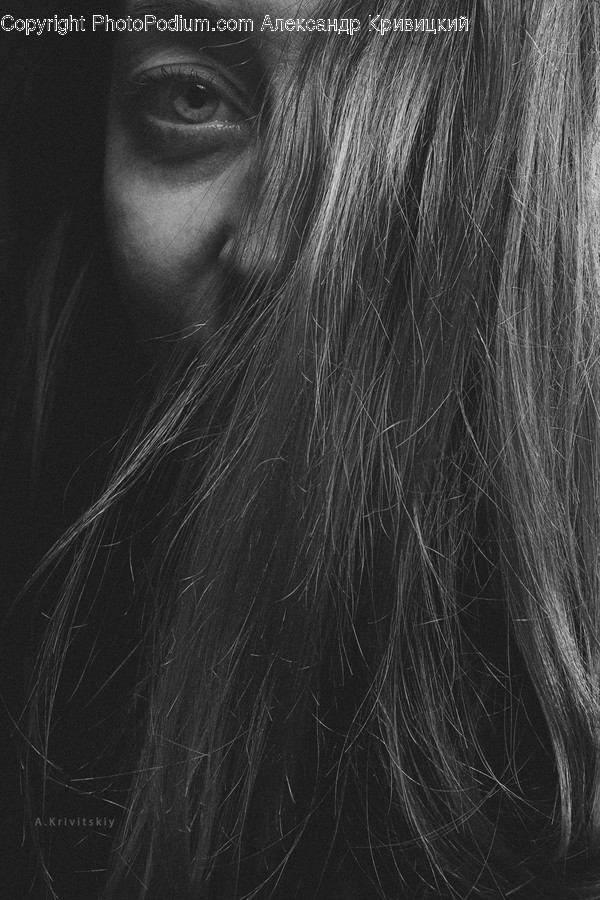 Hair, Face, Human, Person, Art