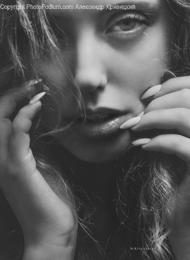 Finger, Person, Human, Face, Lip